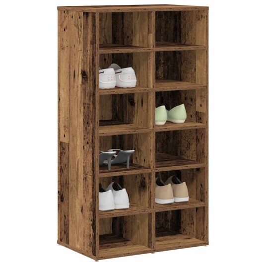 Skohylle gammelt tre 54x34x100,5 cm konstruert tre 8721158434319 Skohylle gammelt tre 54x34x100,5 cm konstruert tre 8721158434319
