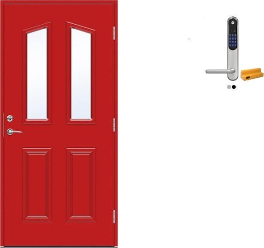 Ytterdør Swedoor Advance-Line Classic Rossini med Yale Doorman Classic Home