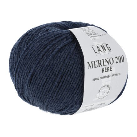 Lang Garn Merino 200 Bebe Garn 325 Navy