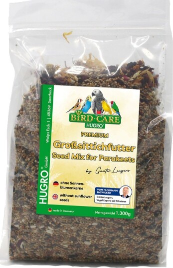 Hugro Stor Parakittfôr 1.3 kg