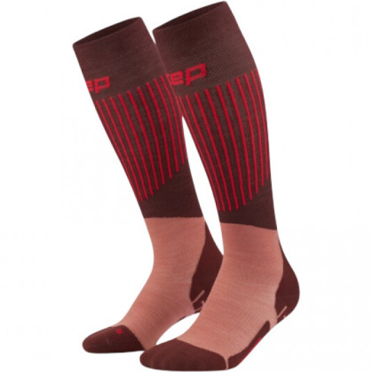 CEP Ski Ultralight Socks Tall 3.0 Skistrømper Herre Brown/Dark Red IV