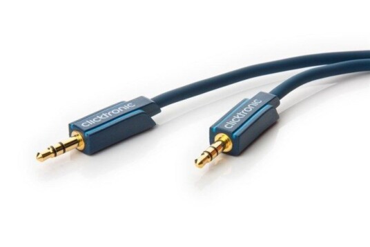 Clicktronic 3.5 mm Lydkabel 1 m Blå med Han-Han-kontakter