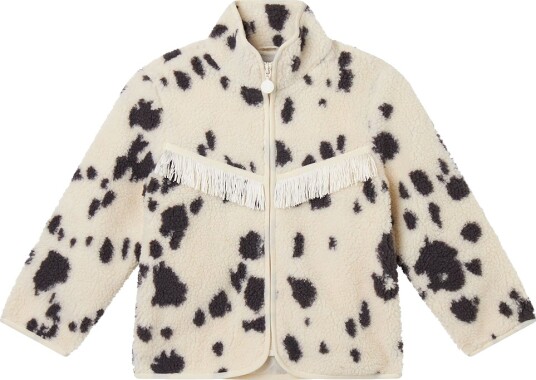 Stella McCartney Kids Fleecejakke Hvit/Koksgrå Stella McCartney Kids 8 år (128) Fleecejakke