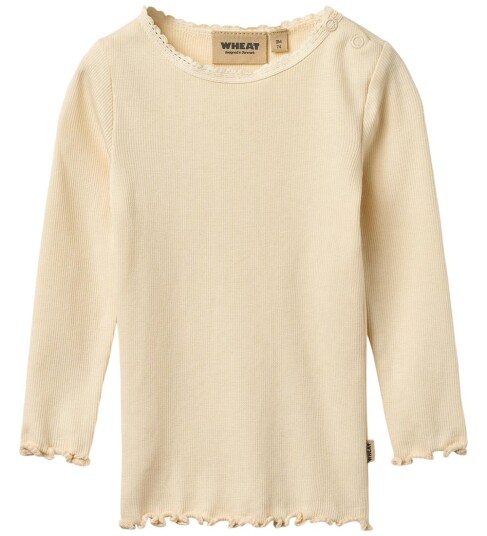 Wheat Genser Rib Reese Knapt Apricot Wheat 74 Genser Beige