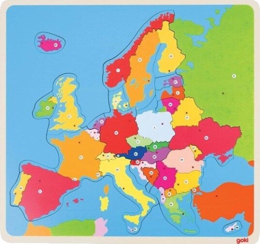 Goki Wooden Puzzle Europe Tre