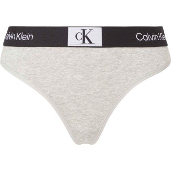 Calvin Klein Truser CK96 Cotton Thong Lysgr? bomull Large Dame