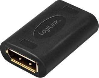 Logilink Displayport-Adapter Displayport W Til Displayport W Displayport 1.4 Støtter 8K 60 Hz 7680 X 4320 Sort