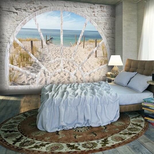 Fototapet Window View Beach 400x280 - Artgeist sp. z o. o.