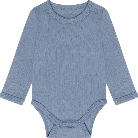 Fixoni Body I/e - Ull - Motvind Blue - Fixoni - 50 - Langermet Body - Blå