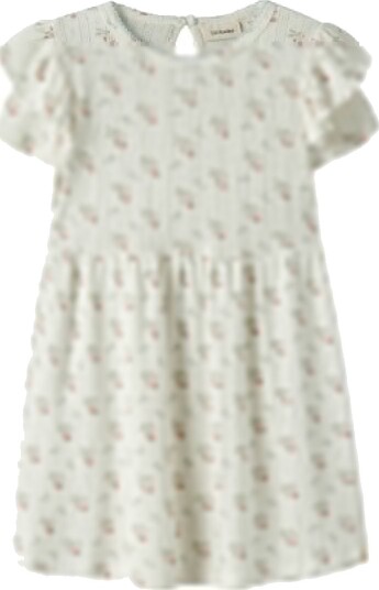 Lil" Atelier Kjole Duna Hullmønster NmfRachello Coconut  Lil Atelier 2 år 92 Kjole Hvit