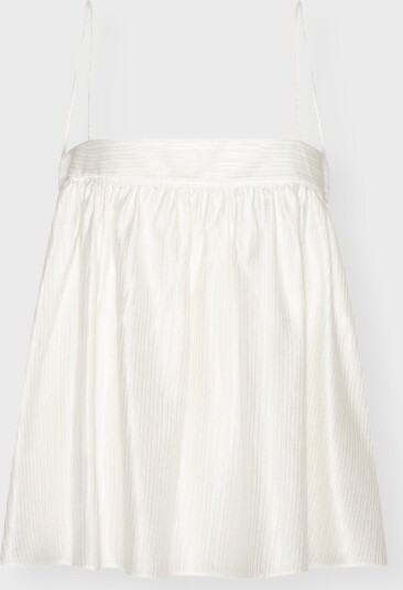 ROTATE Birger Christensen Striped Slip Top White 38 ROTATE Birger Christensen Striped Slip Top White 38