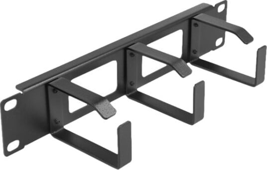 Delock Kabelstyringspanel With 2 Openings And 3 Hooks Svart 1U 10" 66656