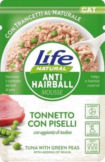 Life Cat Anti Hairball Tunfisk Erter Våtfôr 70 G
