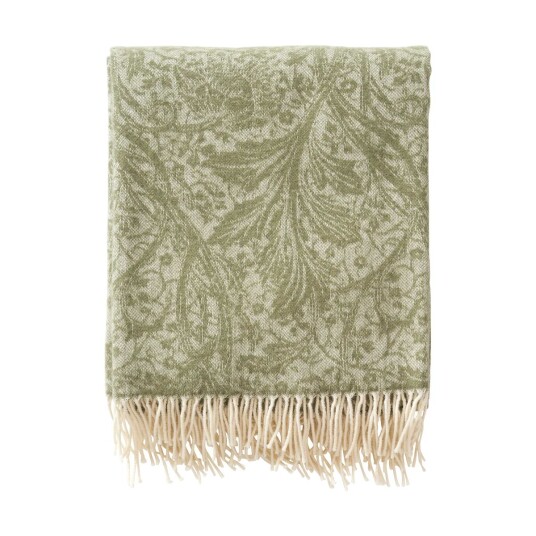 Klippan Yllefabrik Arcadia pledd 130 x 180 cm Oliven