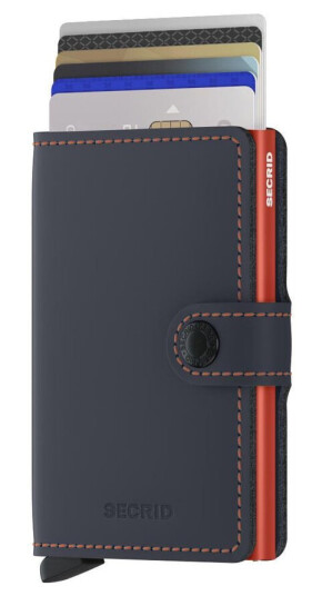 Secrid Miniwallet lommebok m/kortholder blå/orange Secrid Miniwallet lommebok m/kortholder blå/orange