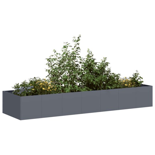 Plantekasse antrasitt 280x80x40 cm stål