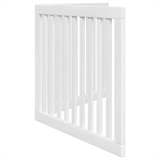Vidaxl Hundeport Sammenleggbar 2 Paneler Hvit 160 cm Poppeltre