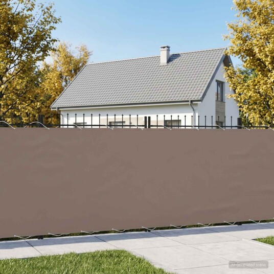 vidaXL Balkong privat skjerm 150 x 300 cm Polyester Gråbrun