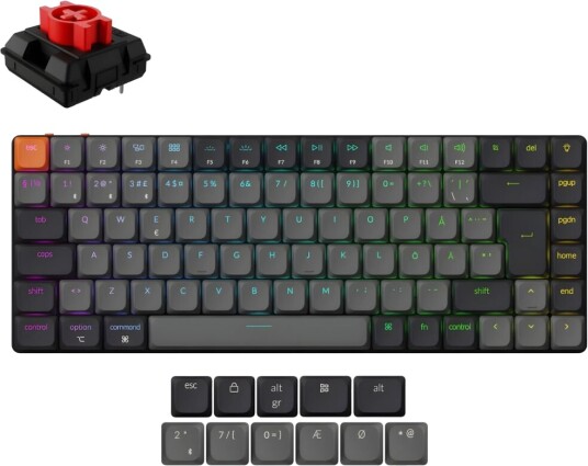 Keychron K3v3 Low Profile QMK Tastatur Gateron Red Light Grey 