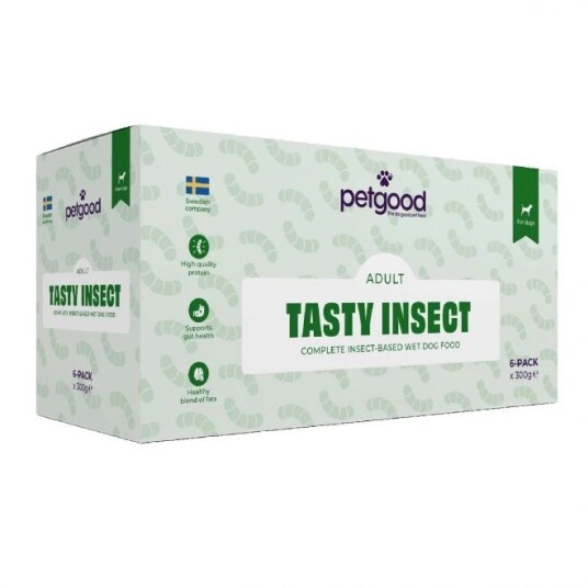 Petgood Insektsfôr Våtfôr til Voksne Hunder 6x300g Petgood Insektsfôr Våtfôr til Voksne Hunder 6x300g