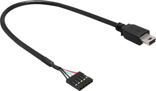 Delock USB 2.0 Pin Header - intern-til-ekstern USB-adapter - mini-USB type B til 5-pins USB 2.0-hode - 30 cm