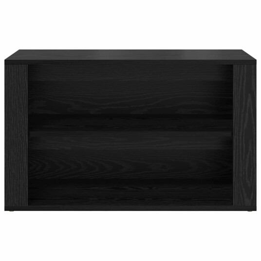 Sko Hylle med hylle Svart eik 75 x 35 x 45 cm Konstruert tre Sko Hylle med hylle Svart eik 75 x 35 x 45 cm Konstruert tre