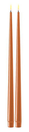 DeluxeHomeart LED shiny dinner 2x38 cm karamell