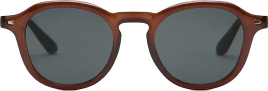 Mango Semi Transparent Frame Sunglasses Brown ONE SIZE