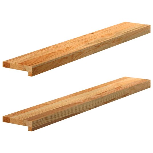  2 Stk Lysebrun 100x15x2cm Heltre Eik