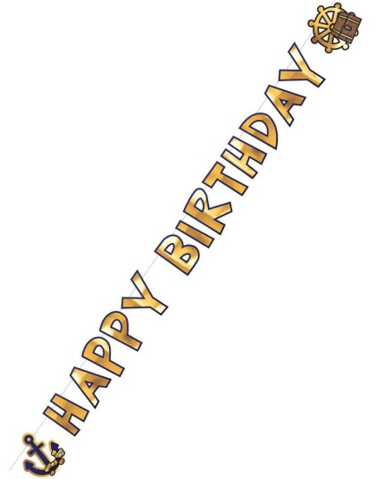 Happy Birthday Piratbanner 180x151cm Meter Piratfest