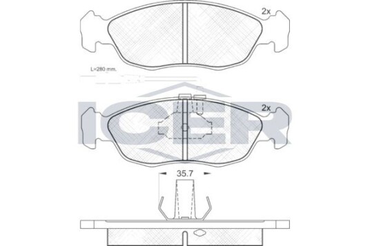 Bremseklosser ICER 180932