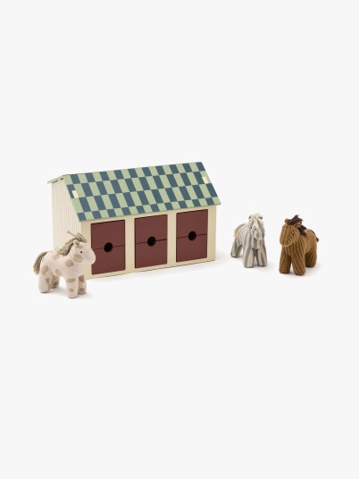 KidS Concept Stable With Horses Cream ONE SIZE