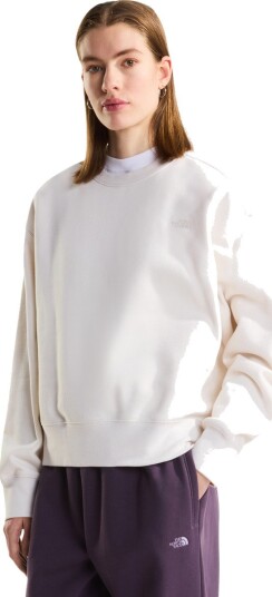 The North Face W Tnf Essential Simple Dome Boxy Os Crew   Cream   L
