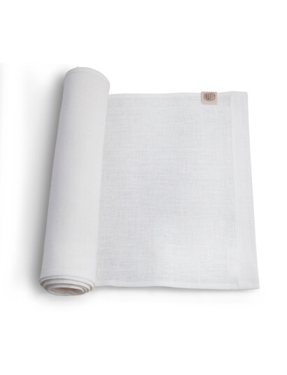 Lovely Linen Classic Table Runner - White - 47X150CM