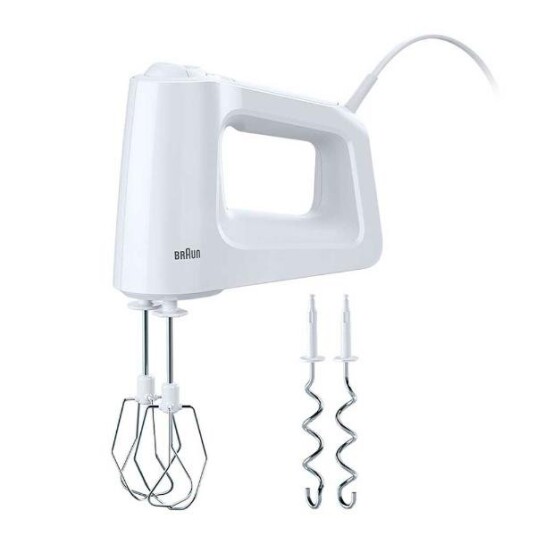 Braun MultiMix HM3000 Håndmikser 450W med Deigkrok - Hvit
