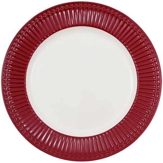 GreenGate - Alice middagstallerken 26,5 cm claret rød