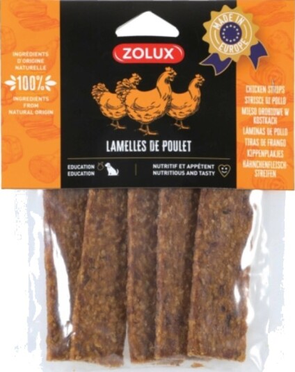 Zolux Hundegodbit Kyllingstrimler 100 G