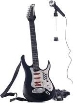 Music Elgitar med Mikrofon & Stativ
