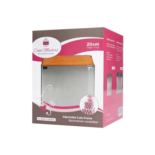 Cakemasters Justerbar Kakeform Firkantet 20cm Høy Cakemasters Justerbar Kakeform Firkantet 20cm Høy