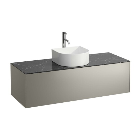 Laufen Sonar Servantskap med 1 skuff 1175x455 mm m/topp Titan/nero marquina