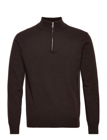 Oscar Jacobson Patton Half Zip - Brown - XXL