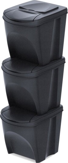 Prosperplast Avfallskurvsett Eco Set3 Antrasitt 25 L... Prosperplast Avfallskurvsett Eco Set3 Antrasitt 25 L...