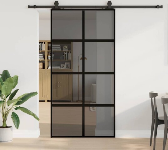 Svart 102,5x205cm Herdet Glass Svart 102,5x205cm Herdet Glass