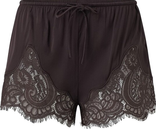 Gina Tricot   Pyjamasshorts Satin lace shorts   Brun