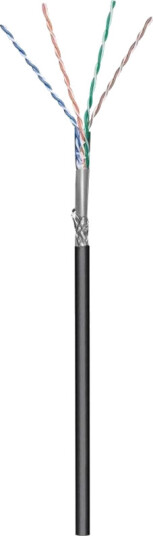 CAT 5e network cable SF/UTP black 100 m - CCA c