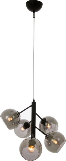 Aneta Lighting Taklampe Atom røyk Svart Takpendler