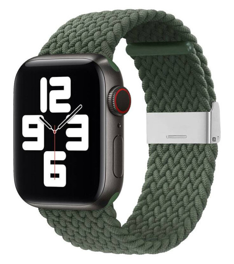 Justerbar flettet Apple Watch-rem 42/44/45/49 mm - Grønn