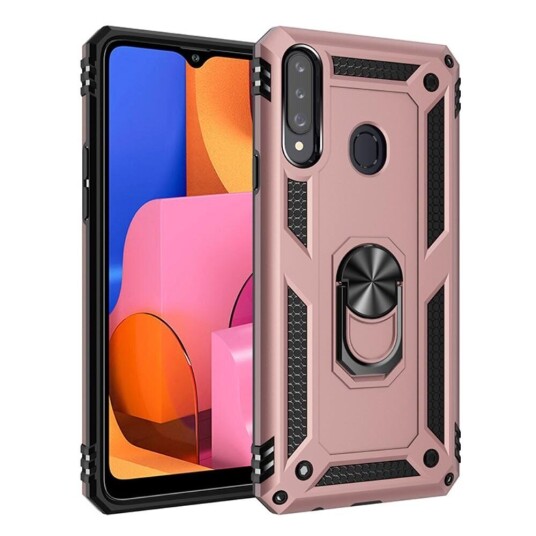 INCOVER Samsung Galaxy A20s Håndverkerdeksel med Magnetisk Stativfunksjon - Pink
