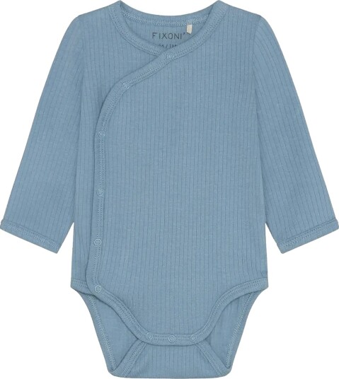 Blå Wrap Body Ls Rib Blue 44