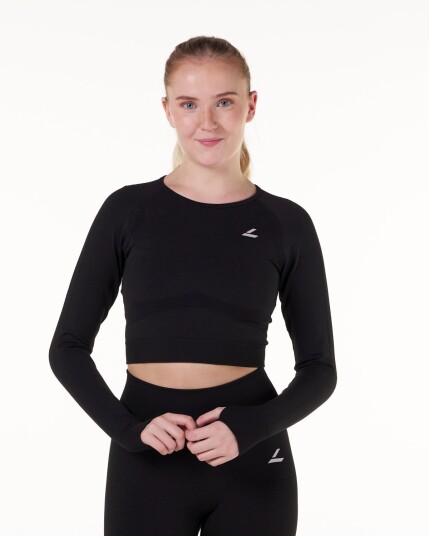 LEVITY Solar Seamless Cropped LS Black - M LEVITY Solar Seamless Cropped LS Black - M